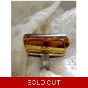 Amber & 925 Sterling Silver Ring